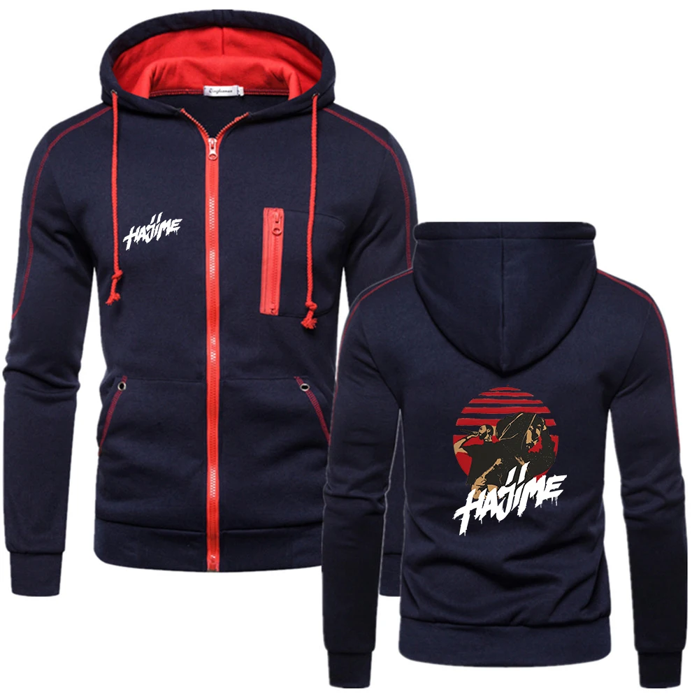 2023 new men's Hajime Miyagi Andy printed fashion coat casual sweatshirt fashion sportswear hooded sweater street coat
