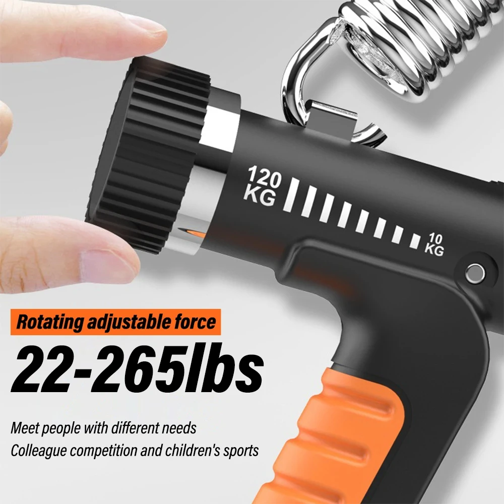 Adjustment Countdow Hand Grip Strengthener 10-120kg Hand Forearm Exerciser Wrist Arm Muscle Bodybuilding Finger Expander Train hand strengthener finger trainer finger strength trainer forearm exerciser wrist exerciser hand grip trainers hand grip exerciser hand exerciser hand trainer
