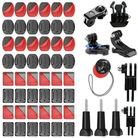 For GoPro Accessories Adhesive Mounts Curved Flat Sticker Sticky Pads Helmet For Go Pro Insta 360 X5 X4 DJI Action 6 5 Camera