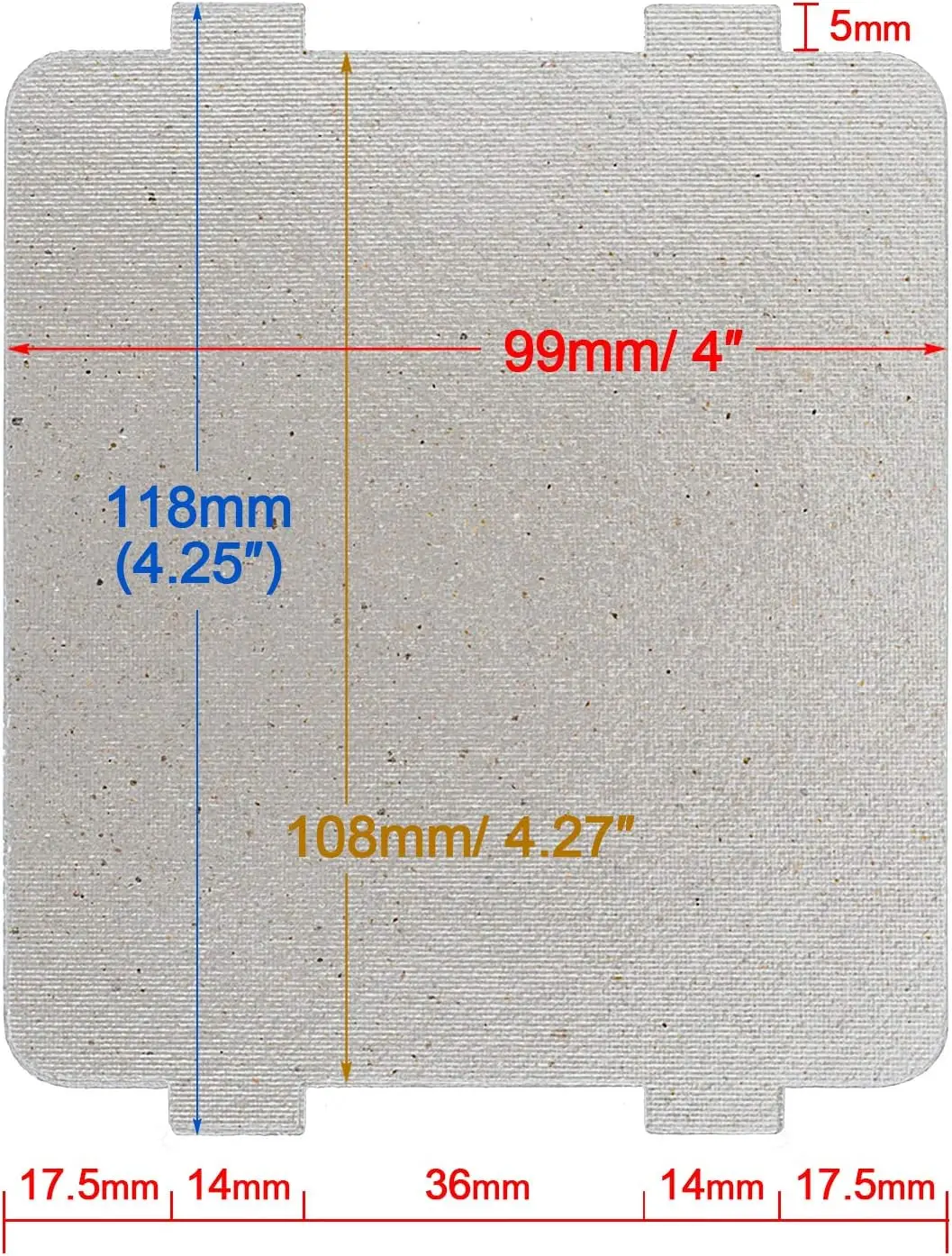8Pcs Universal 9.8cm *11.8cm Microwave Oven Mica Plate Mica Sheet For Microwave Oven Toaster Hair Dryer Warmer