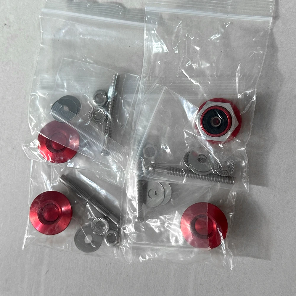 4 stücke Universal Auto Frontschürze Haube Pin Aluminium Push Button Billet Quick Release Racing Motor Motorhaube Schloss Latch Clip körper Kit – Detail 12