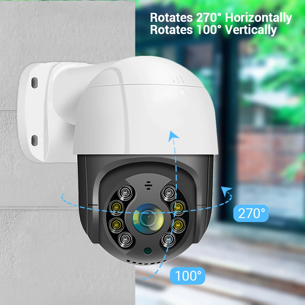 4K 8MP POE Camera 5MP Auto Tracking IP Camera  AI Human Detection Colorful Nightvsion Outdoor Speed Dome CCTV Security Camera - 2