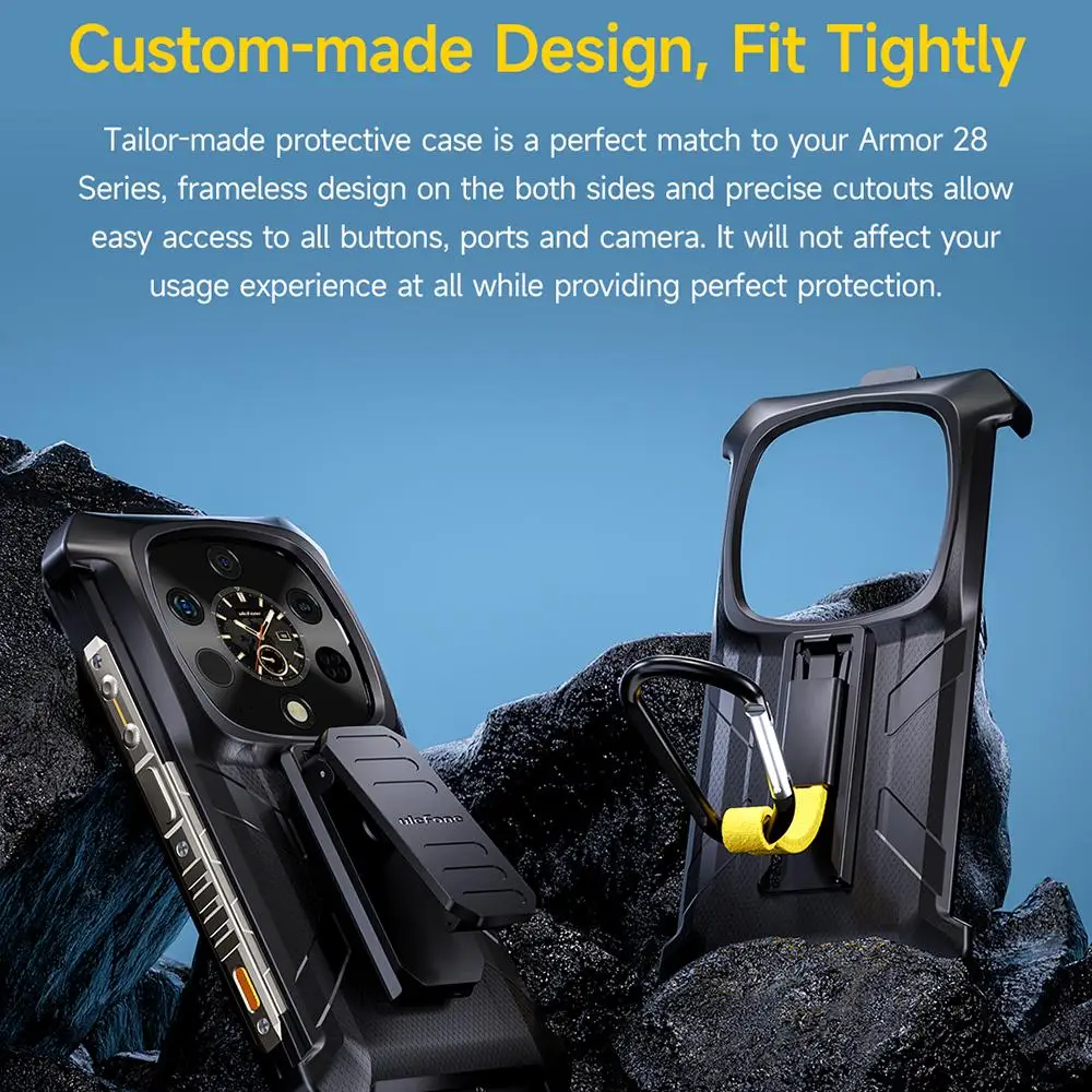 Ulefone Back Clip Phone Case with Carabiner For Ulefone Armor 28 Ultra / 28 Ultra Thermal Ulefone Phone Case