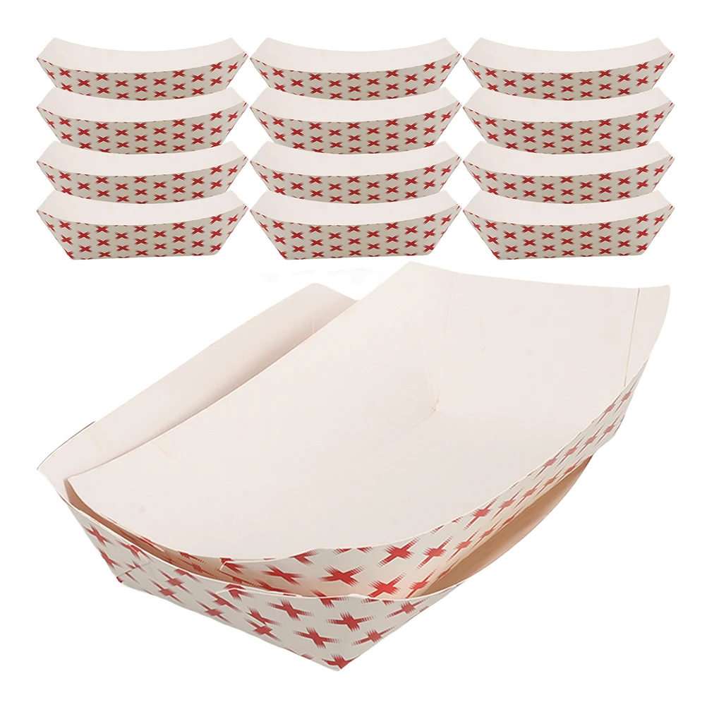 50pcs Kraft Paper Hot Dog Trays, Disposable Snack and Food Serving Containers, Open-Top... - SKU PHDT1820 - UGI Packaging