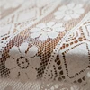 American Style Hollowed Out Beige Flower Fringe Curtain Finished Free Perforated Rod Pocket Bedroom Living Room Curtains 5