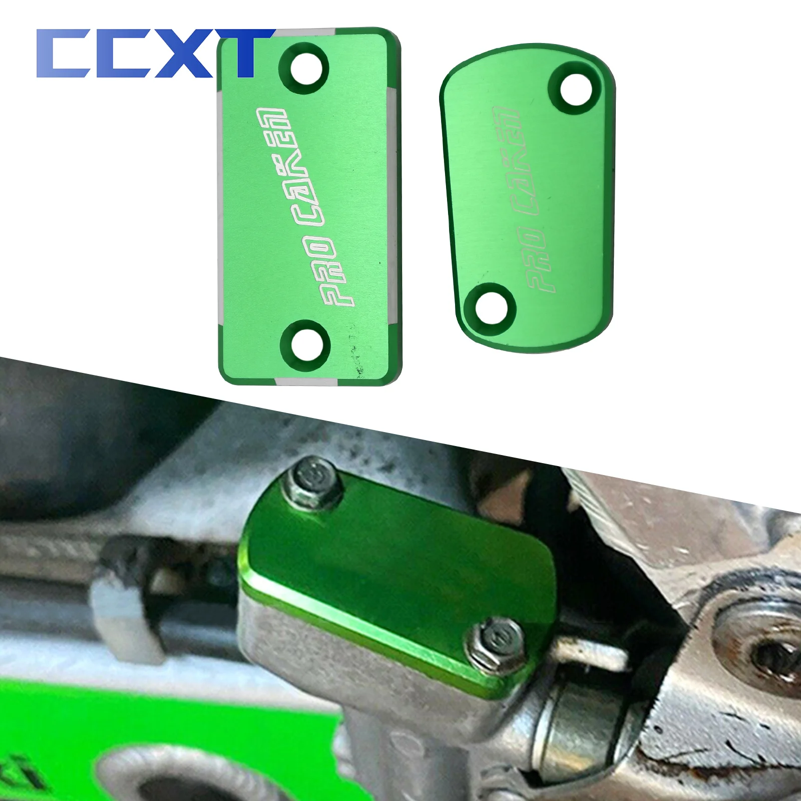 Motocross CNC Front Rear Brake Clutch Reservoir Oil Fluid Cover For