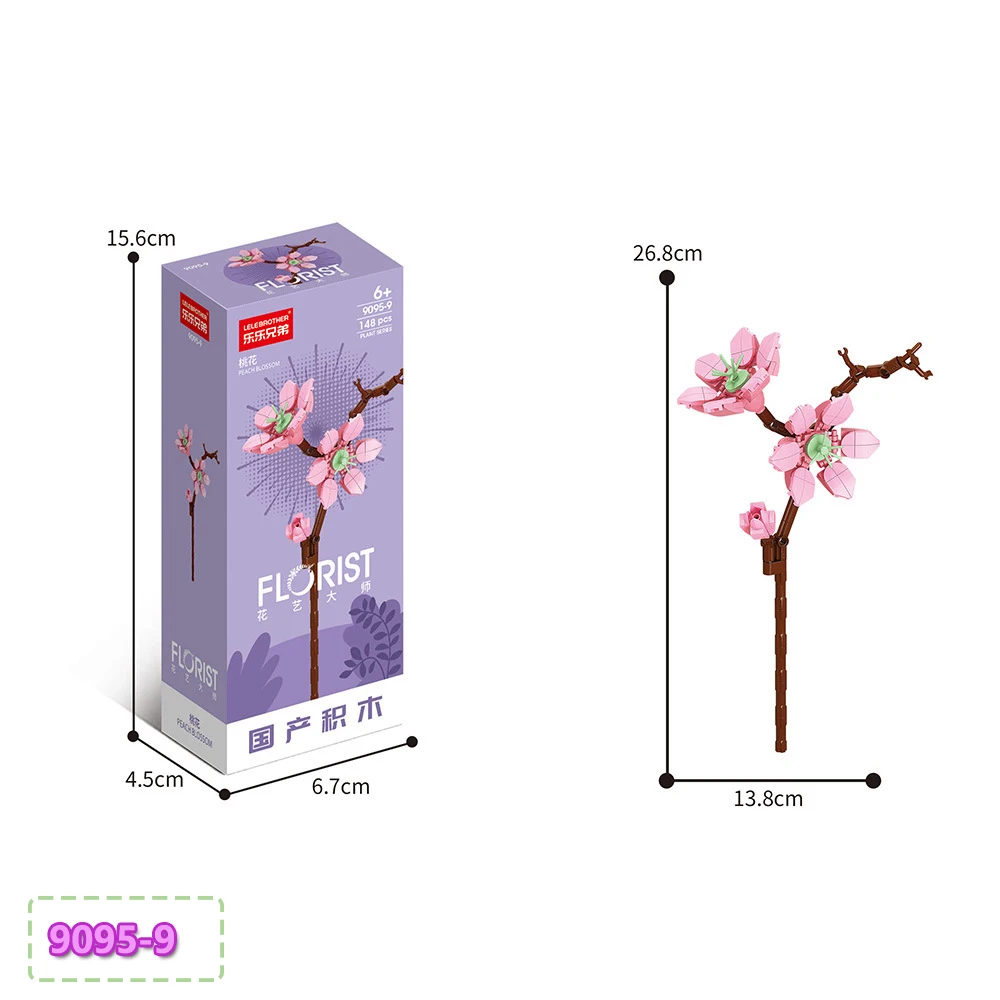 Flower Tulips/Rose/Sunflower/Daisy Decoration Mini Building Blocks Ornaments Potted Plants Puzzle Model Bricks Toys Girls Gift