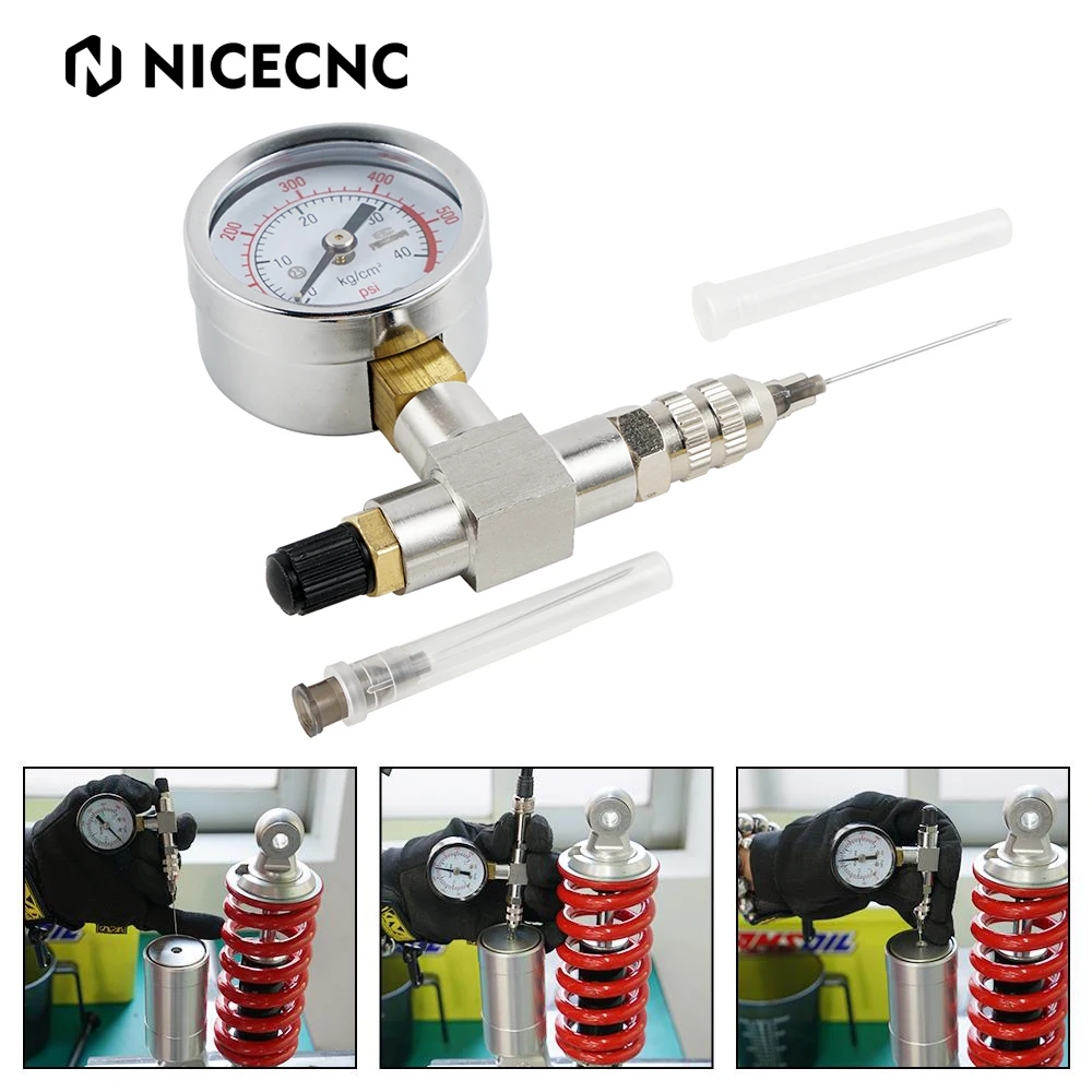Suspension Shock Nitrogen Needle Fill Tool Kit shock absorber needle set motorcycle shock pump ATV UTV For Ktm Suzuki Yamaha YZX Polaris CanAm Arctic Cat Snowmobile