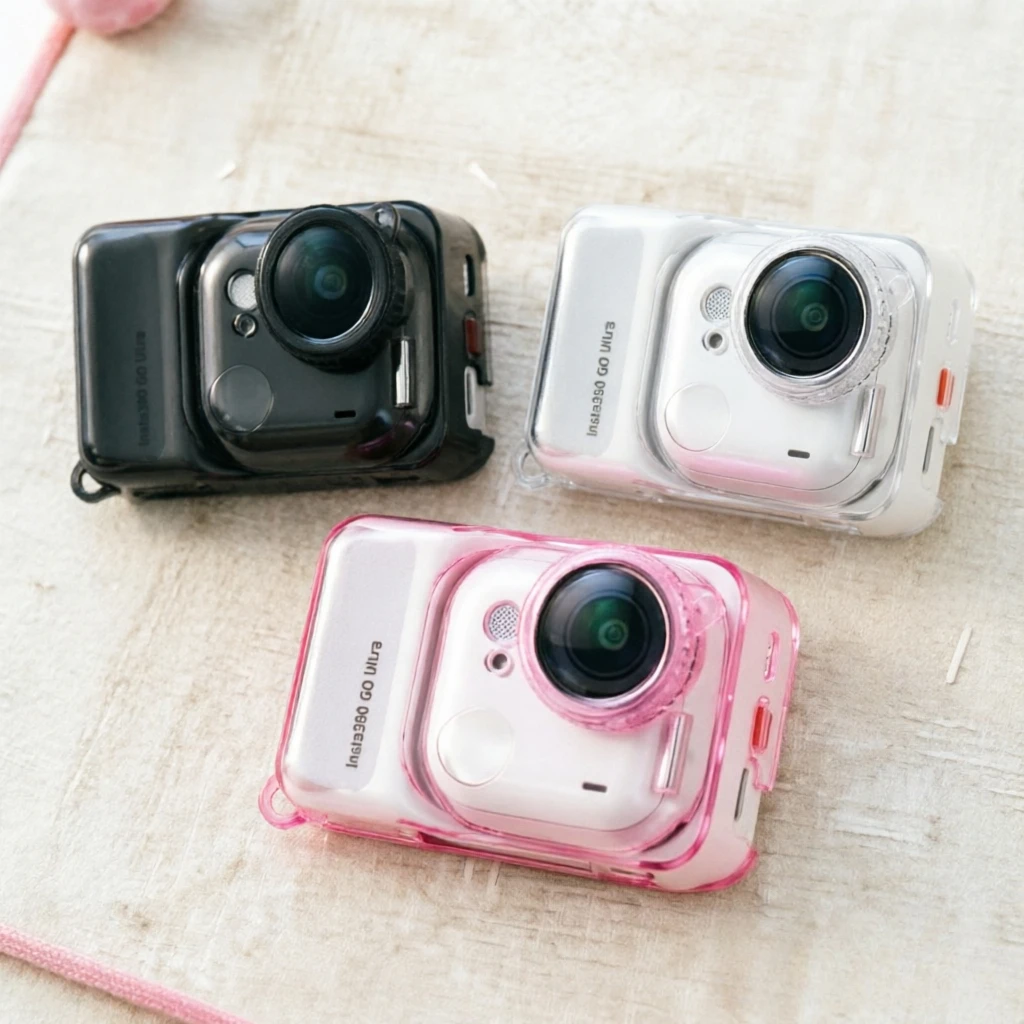 Insta360 GO 용 부드러운 TPU 실리콘 보호 케이스 끈 렌즈 커버 실리콘 커버가있는 울트라 스크래치 방지 충격 방지 스킨