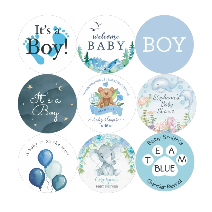 Welcome Baby Girl & Welcome Baby Boy Stickers (24 pieces