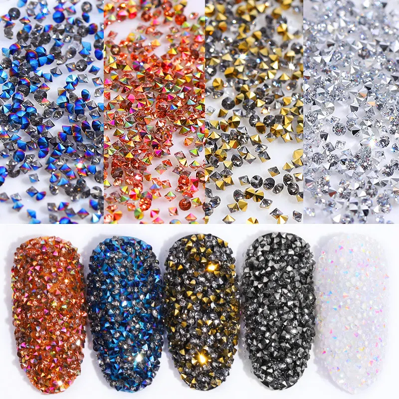 

Камень 1,2 мм Mini Стразы Nail Charms Роскошные 3D AB драгоценные камни ювелирные изделия бусины для ногтей для маникюра художественные украшения