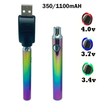 510 스레드 배터리 카트 펜, 전압 조절 가능 스마트 파워 펜, 미니 납땜 다리미 키트, USB 충전기 포함, 350 mAh, 1100mAh
