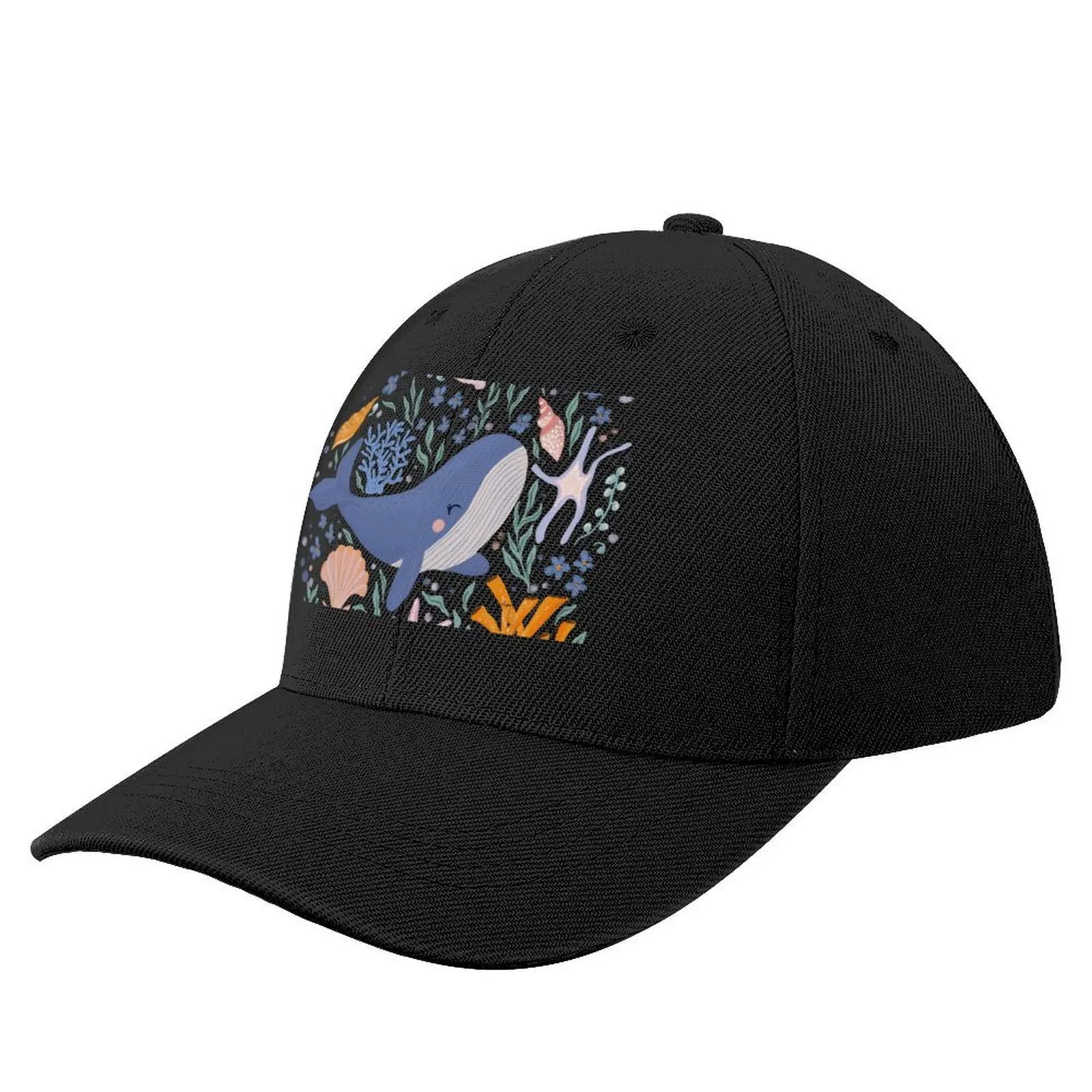 Adorable Whale and Sea Life Baseball Cap cute Bobble Hat beach hat Men Women's