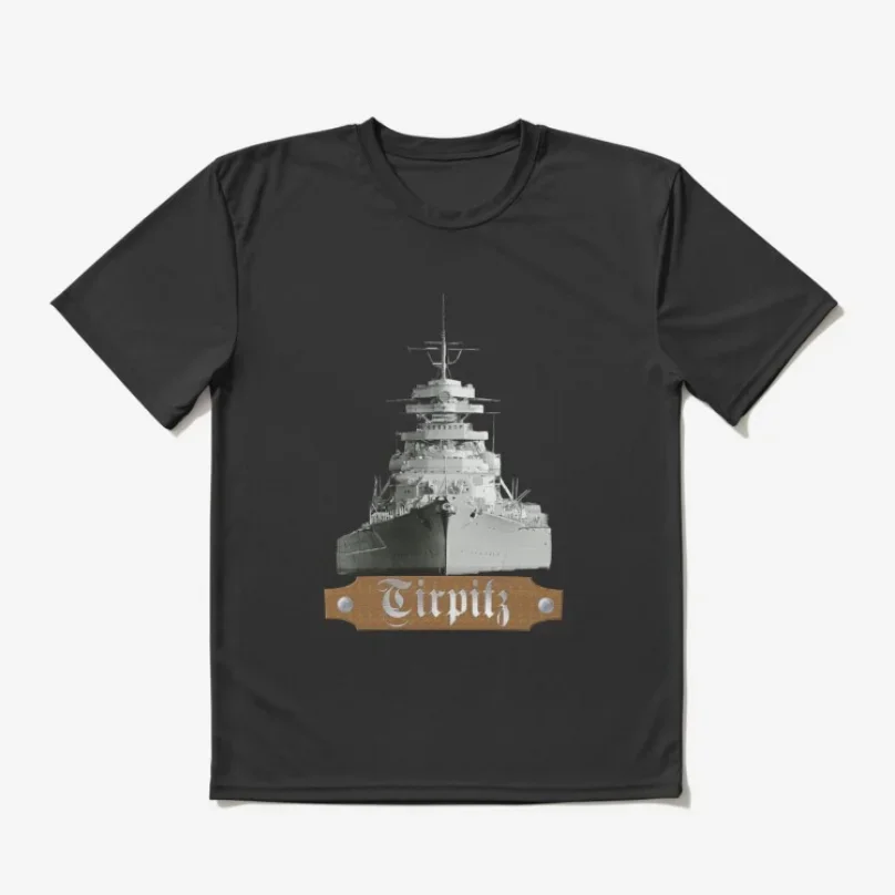 

WWII German Navies Bismarck-class Tirpitz Battleship T-Shirt 100% Cotton O-Neck Summer Short Sleeve Casual Mens T-shirt S-3XL