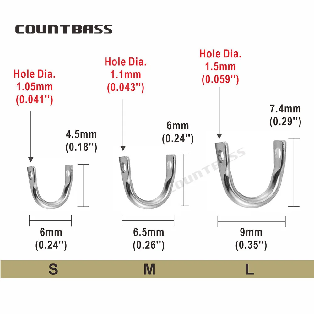 Countbass 100pcs Easy-Spin Clevises Stainless steel DIY spinnerbatis spinner fishing lures accessories clevis tackle craft fishing lure