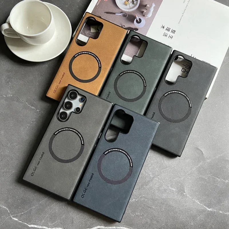 Premium Magnetic Leather Shockproof Phone Case
