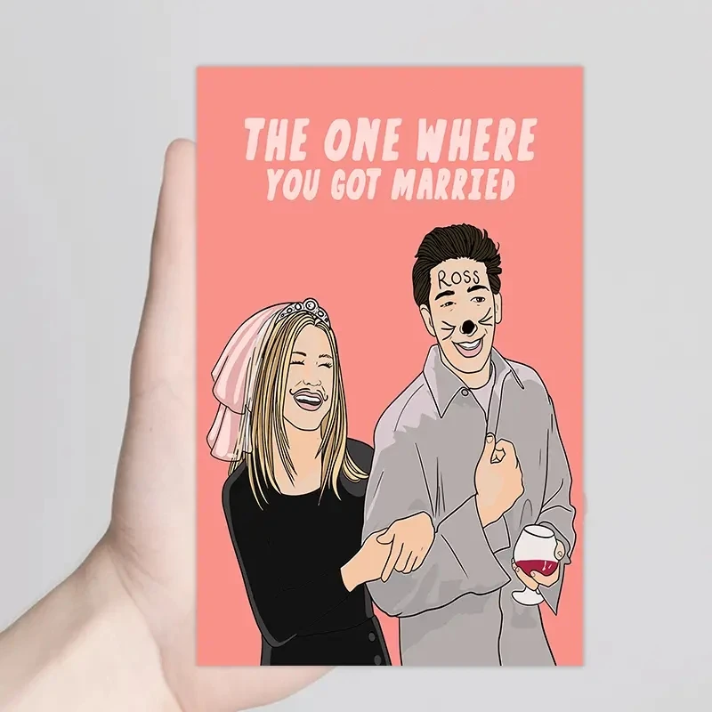 1pc Friends Wedding Card Funny Engagement Card Congratulations