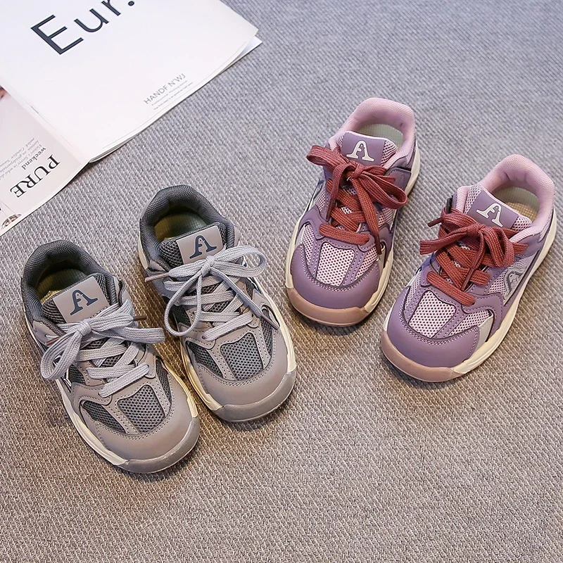 Breathable Mesh Kids Sneakers for Casual Sports