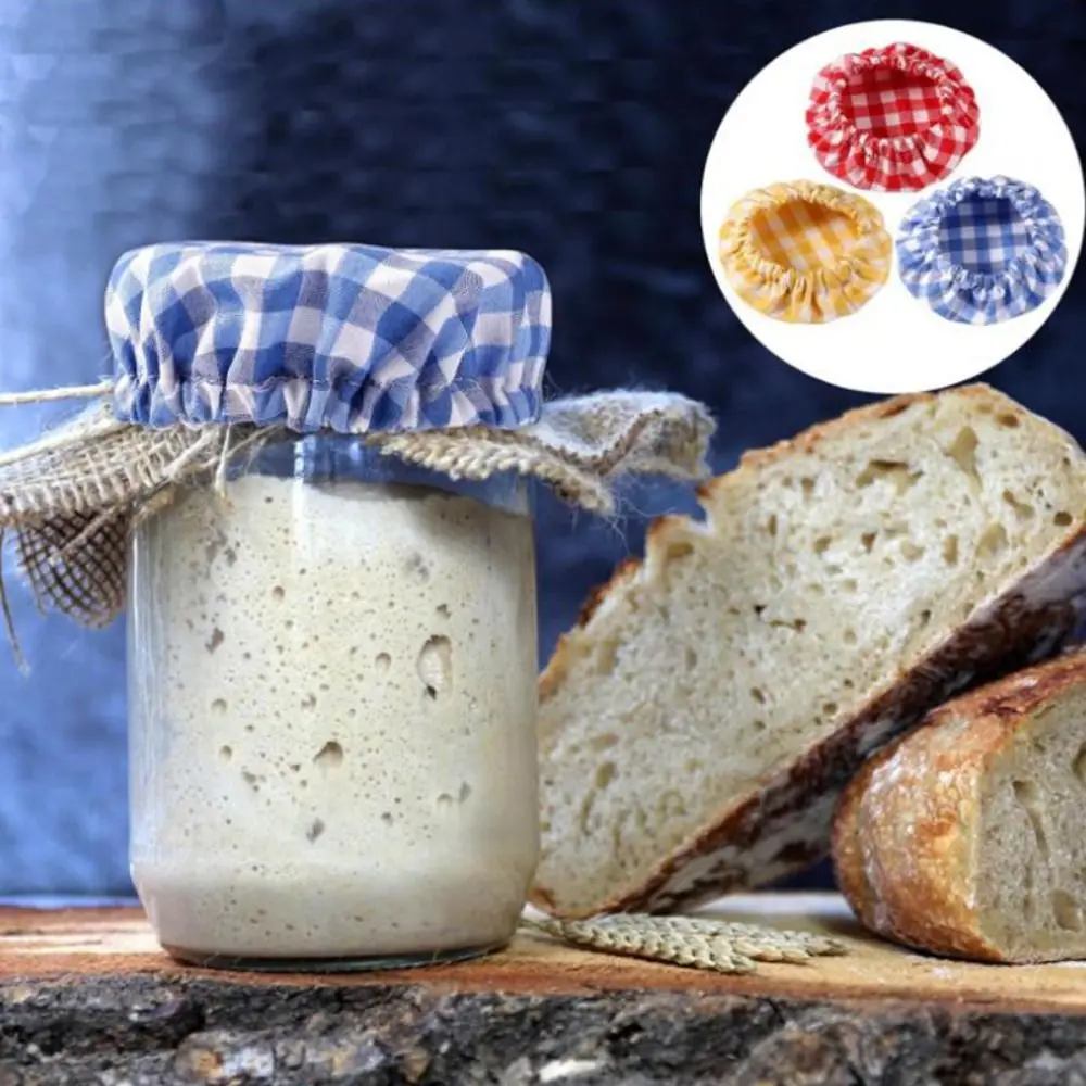 Sourdough Starter Reusable Elastic Cloth Jar Covers (8-10cm) - Breathable Fermentation Lids
