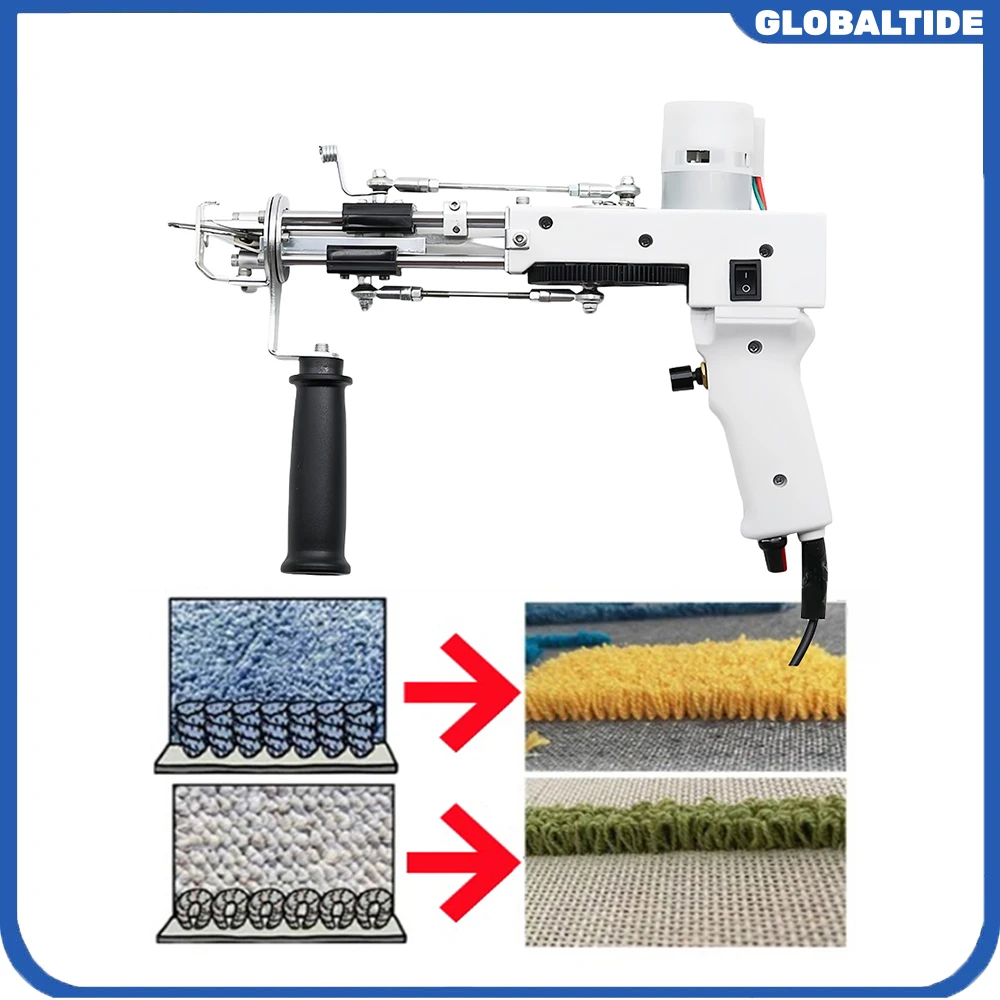 

Upgraded Tufting Gun 2 in 1 Cut Loop Pile DIY Tools Electric Carpet tapis Weaving Tufting Gun Weaving Flocking Rug Machine