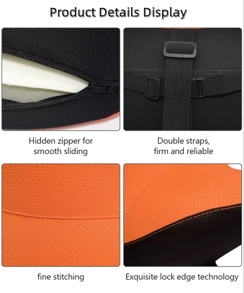 Memory Cotton Neck Pillow Car Seat Pillow Support Auto Lumbar Cushion Comfortable and Breathable Car Headrest Lumbar Support