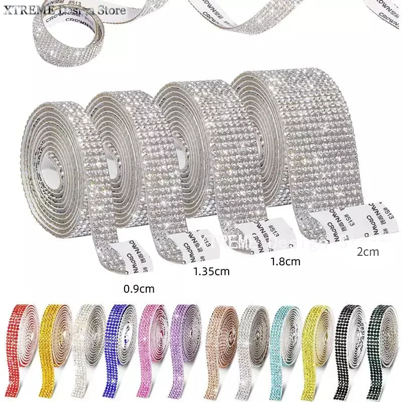 자체 접착 크리스탈 라인석 스티커, 다이아몬드 리본, DIY 스티커, 예술 공예, DIY 이벤트, 자동차 전화 장식 