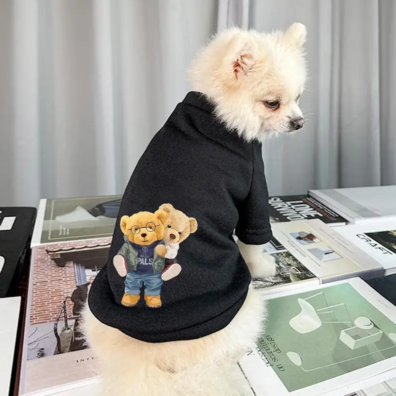 고양이/강아지 용수철 및 가을 패션 트렌드 프린트 후드, 애완 동물용, 모자 없이 따뜻하고 편안함 유지