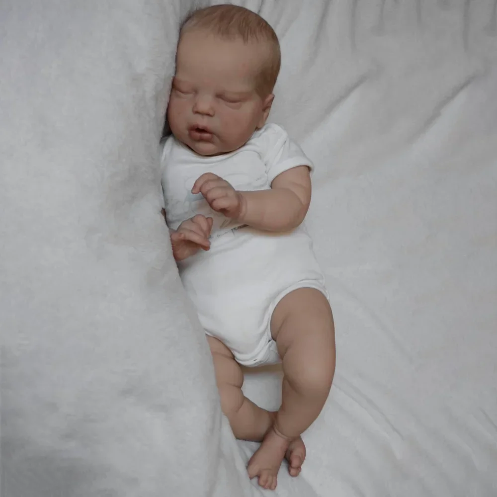 Nuovo Arrivo 22 Pollici Già Finito Bebe Reborn Dolls Sexy Soft Cuddly Sleeping Baby 3D Painted Skin Visible Vene Dolls