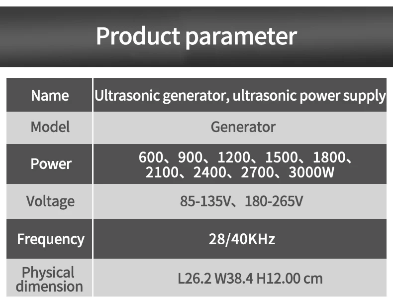 Description Picture 6 of itemUltrasonic cleaner intelligent remote power supply ultrasonic oscillator generator ultrasonic dishwasher controller 1200W
