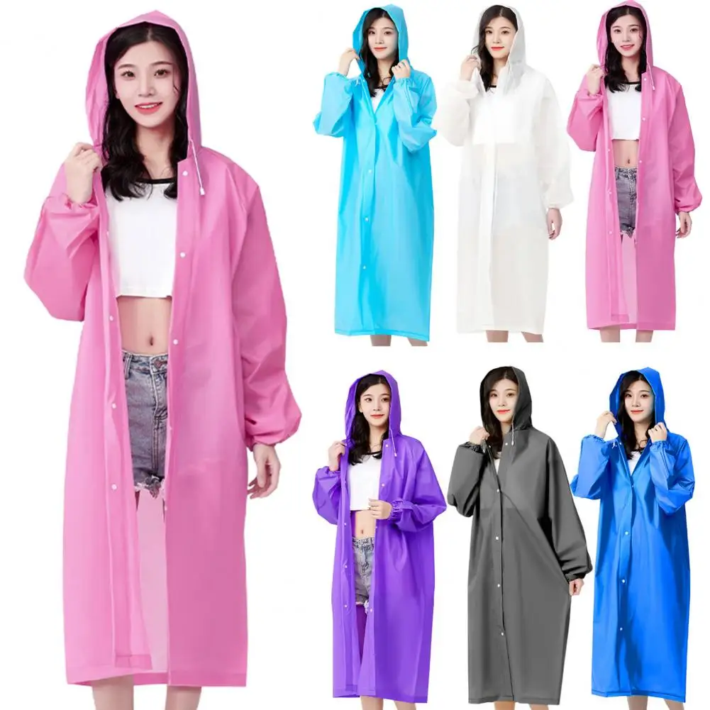 LHHMZ Poncho de pluie imperméable pour femmes Vestes de pluie légères à capuche Imperméables longs pour l'extérieur