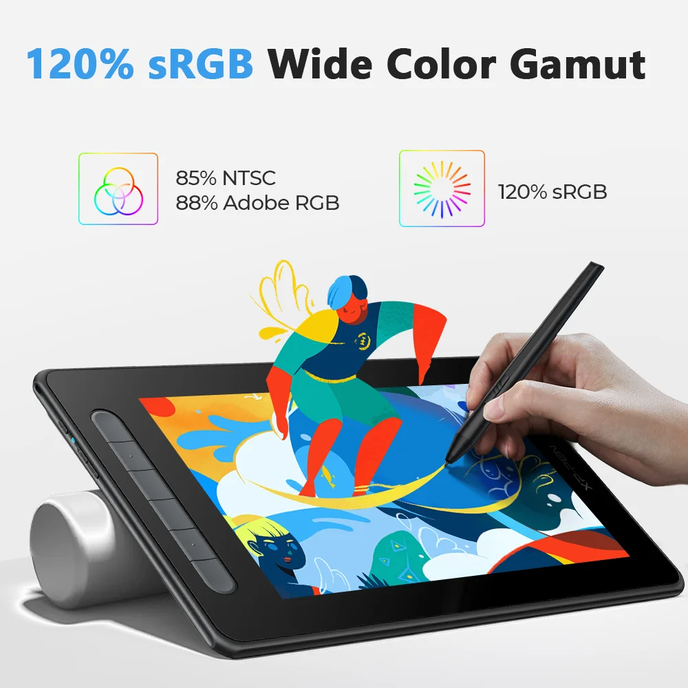 XPPen New Artist 10 2nd Pen Graphic Tablet Monitor Drawing Tablet Display 127% sRGB 8192 Level Support Windows mac Android 4