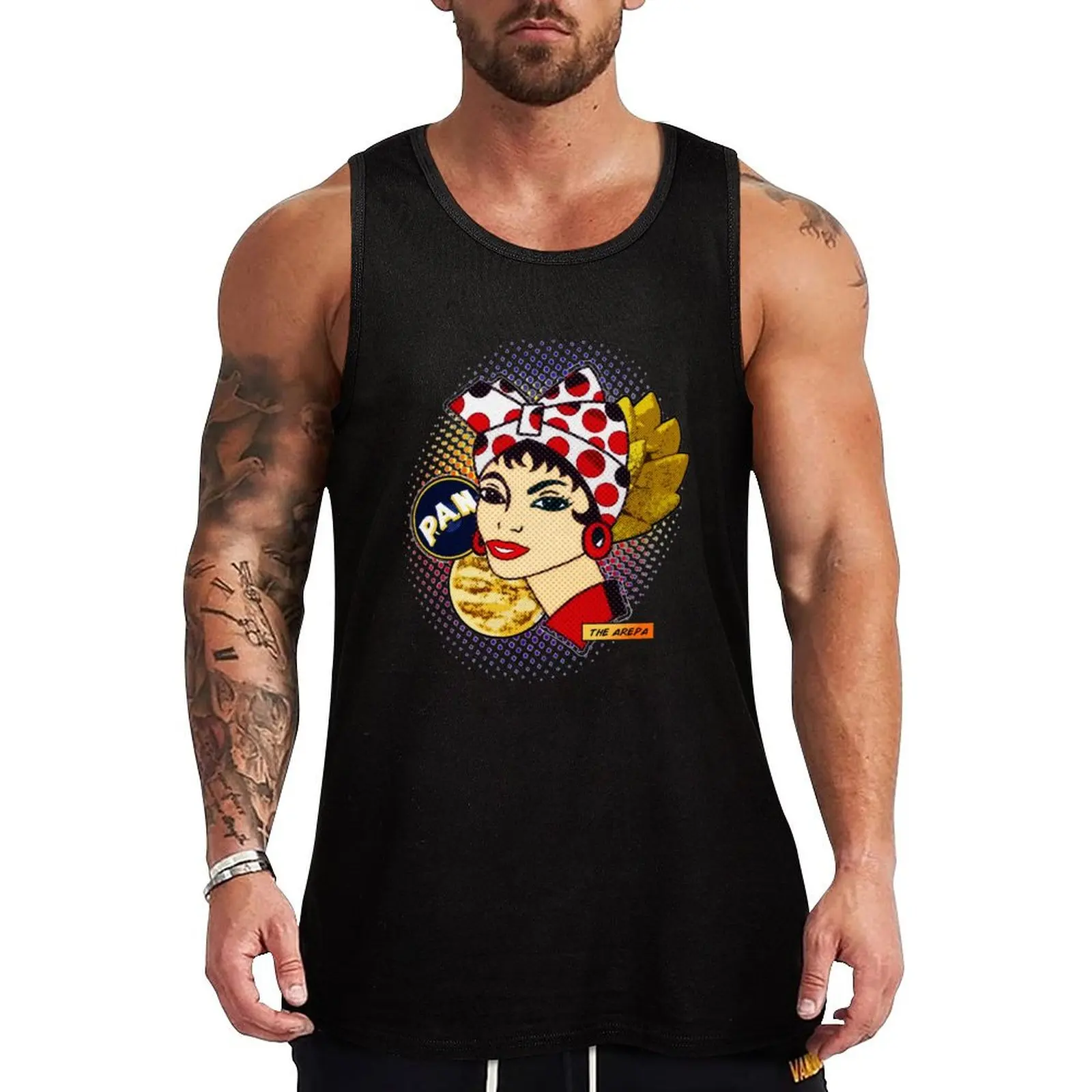 

FLOUR BREAD VZLA Tank Top Man sleeveless shirt anime top Man summer clothes T-shirt for fitness