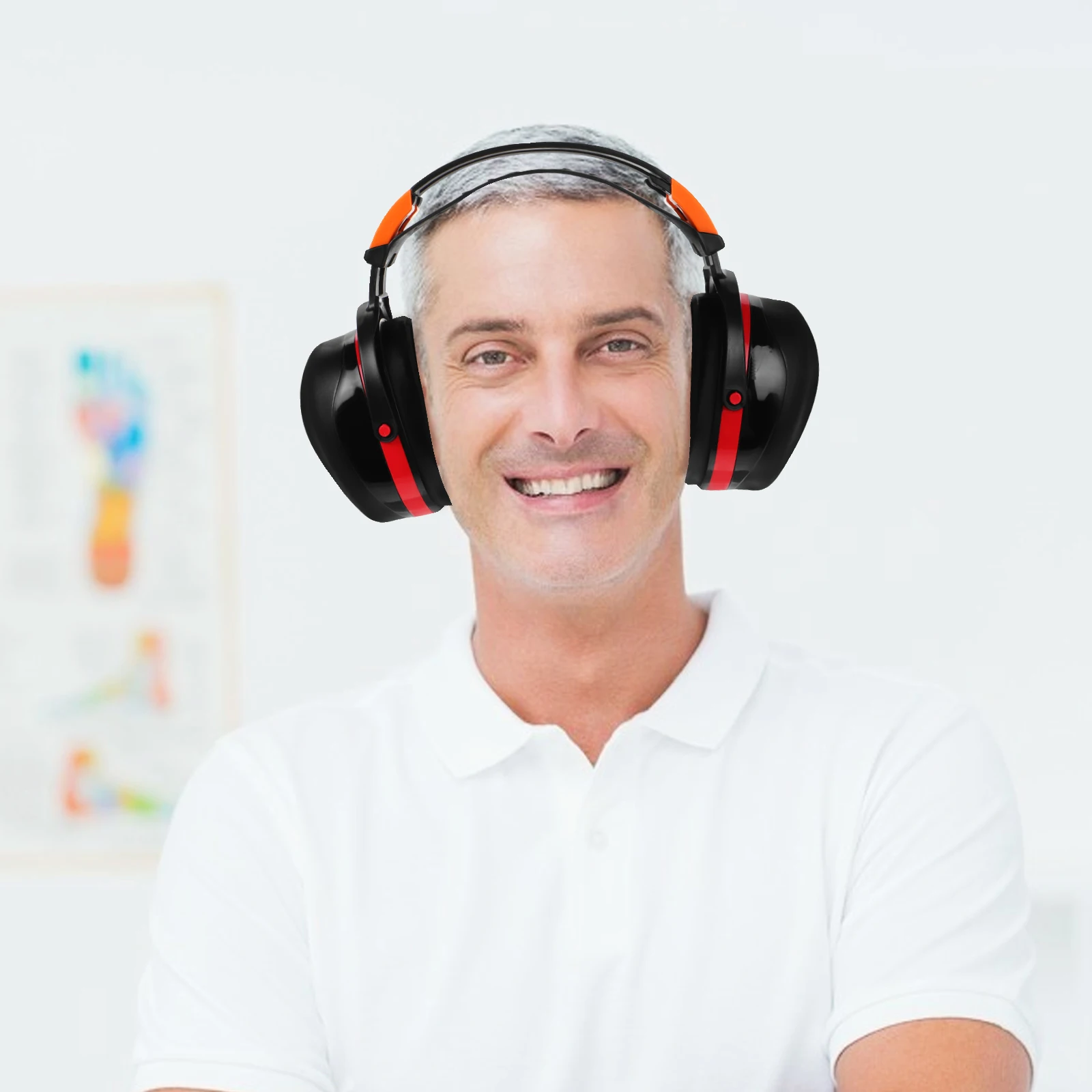 Noise Canceling Headphone Over Ear Adjustable Hearing Protection Earmuff For Industrial Use And Sleep Soundproof Ear Muff