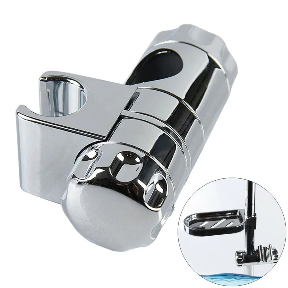 Description Picture 3 of itemChrome Shower Rail Head Slider Holder Adjustable 25mm  Bracket Home Improvement Bathroom Accessories For Shower