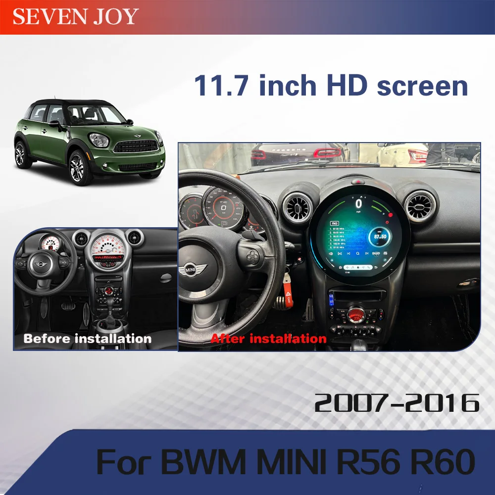 Android 15 para BMW Mini Cooper R56 R60 2006-2016 OLD A NUEVO Auto Carplay navegación para coche reproductor Multimedia estéreo 256GB GPS 2