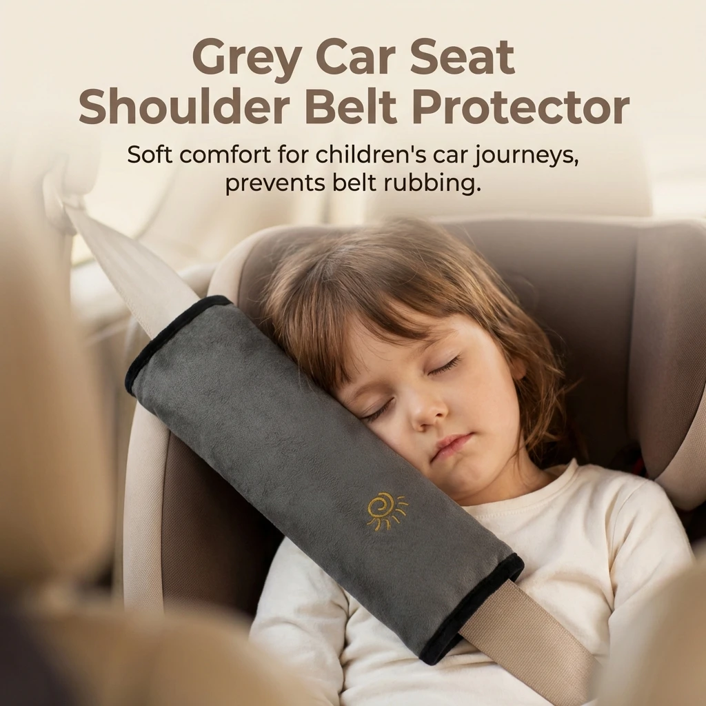 Kids' Travel Neck Protection Shoulder Strap Protector - Adjustable Safety Belt Pad