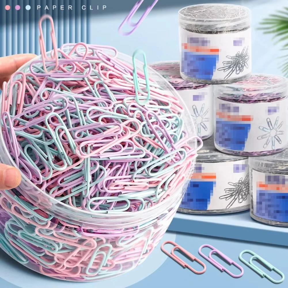 Paper Clips 160-Count Barrel Durable Silver And Colored Stationery Paper Organizers Binding Supplies