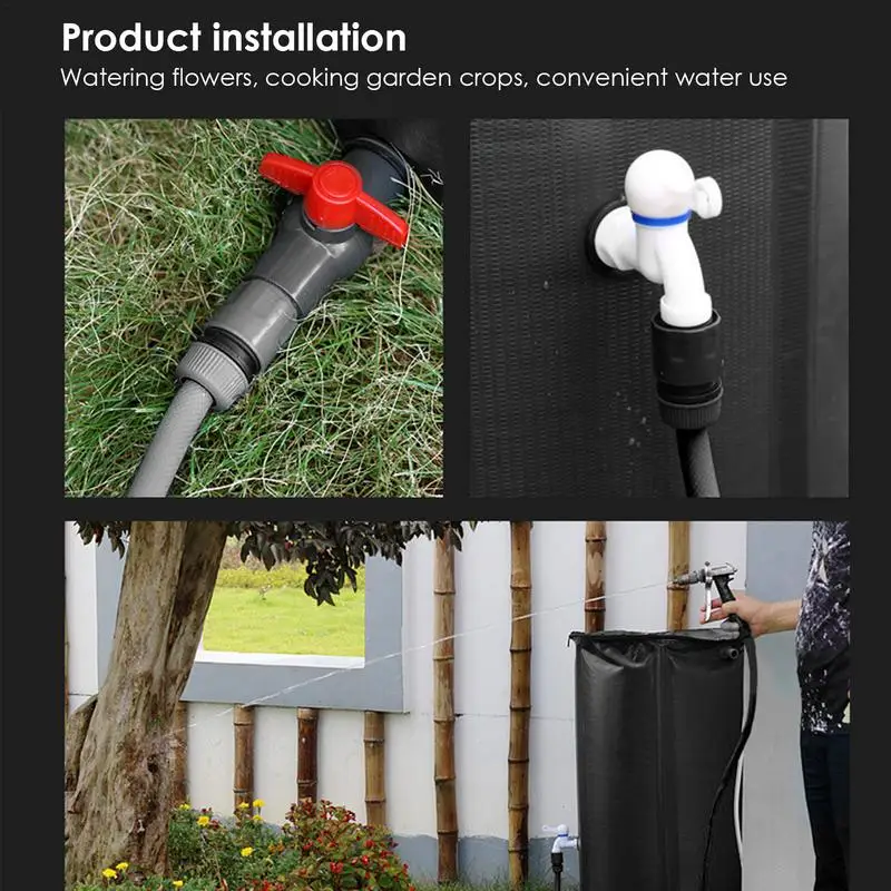 200L Rain Barrel Rainwater Harvest water tank garden strong Proof Sturdy Collection Tank Container