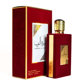 Profumo arabo Lattafa, 100 ml. Rosso ameerat Al araba, principessa dell'Arabia, odore di moda duraturo, ottimo regalo per le donne, bella presentazione, confezione in velluto, portata da Dubai. Vittoria segreta. Regalo per le donne. Altamente concentrato