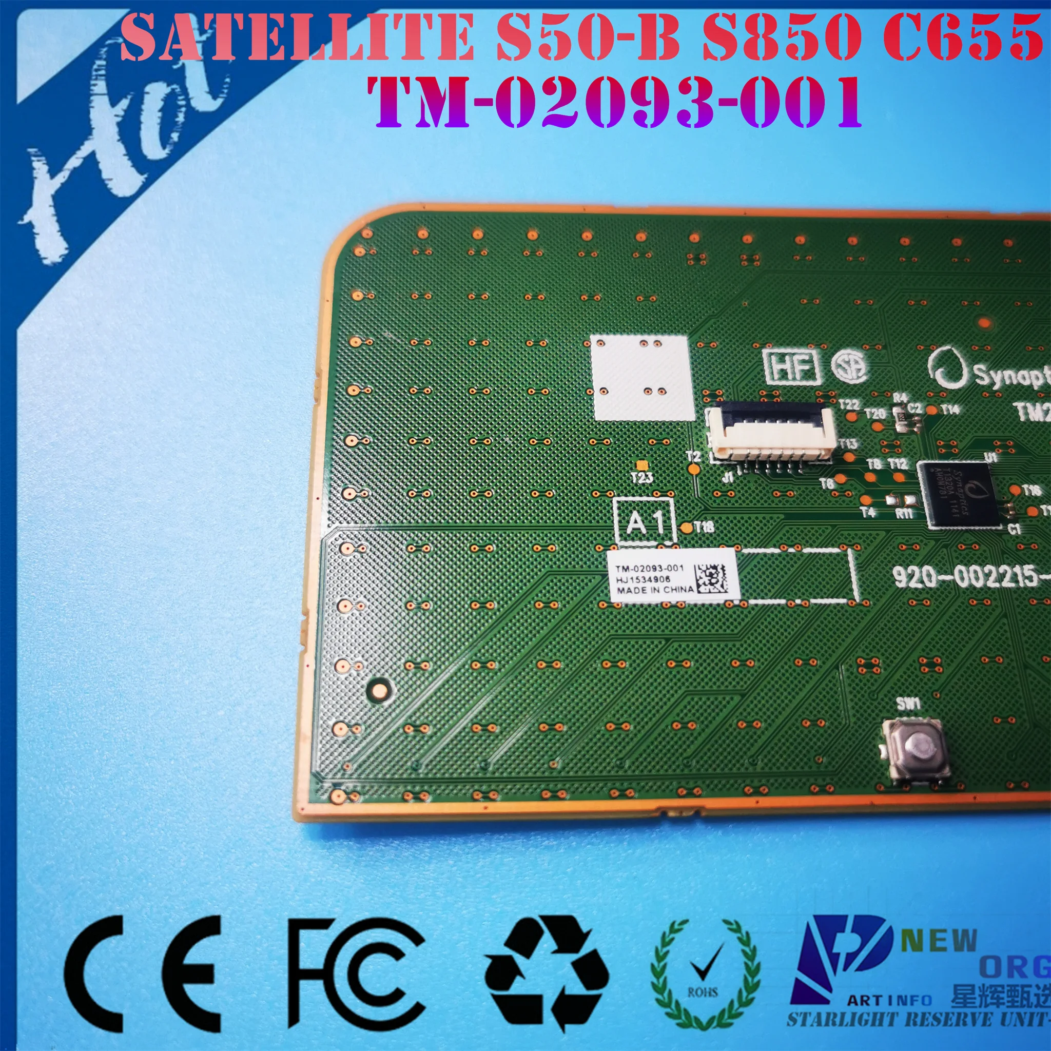 Laptop touchpad for TOSHIBA SATELLITE S50-B C50-A C850 C855 C655 P845 P845T P850 P855 P855T P630W-B Series TM-02093-001 TM2093