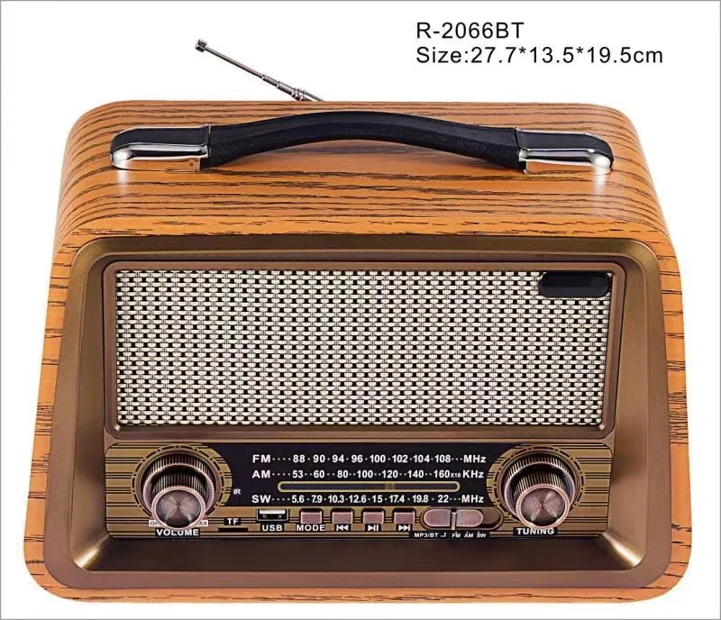 Vintage Radio portátil Anticuado Clásico Sonido de sobremesa Full