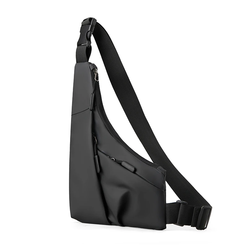 1 chest bag, crossbody bag, multiple pockets, suitable for travel, work, university, available in black and gray, travel bag