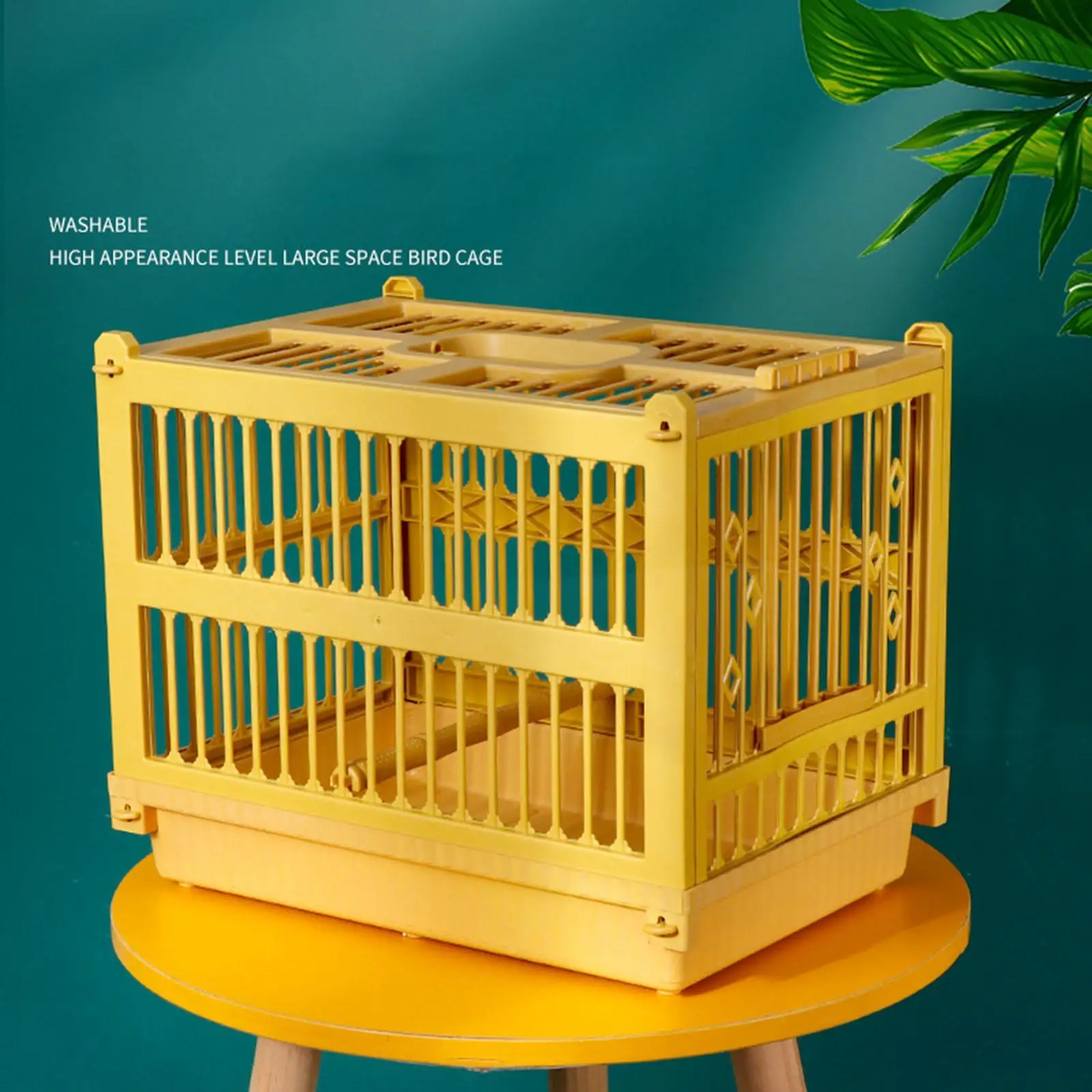 Bird Bathing Cage Easy to Use Bird Carrier Foldable Pet House Parrot Stand Cage for Macaw Lovebirds Small Birds Finches Budgies