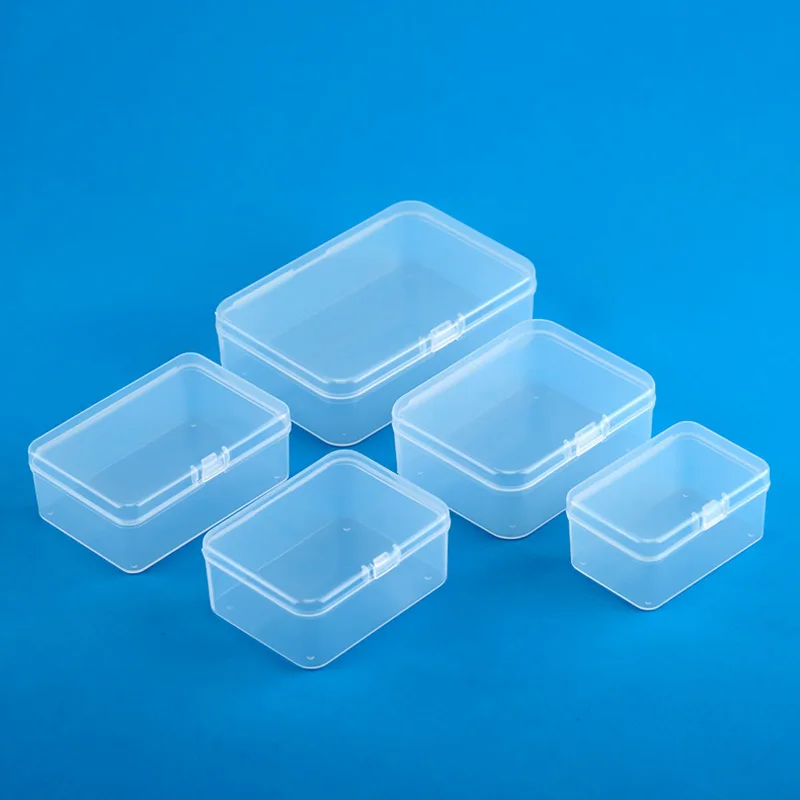 Mini Storage Box Case Rectangle Clear Plastic Organizer Collecting