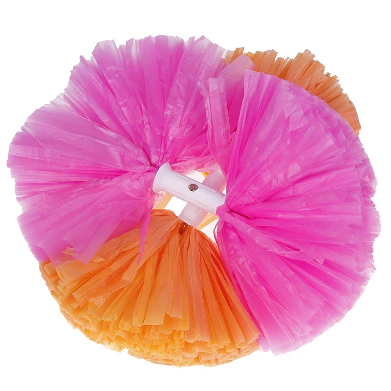 Colorful Matte Cheerleading Pom Poms With Handle Big Cheer Balls Hand Dance Pompoms Accessories For Women Girl Kids