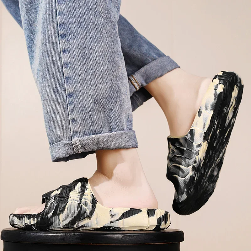 Summer Fashion Camouflage Flip-Flops Men's Thick Sole Home Couple Slippers
