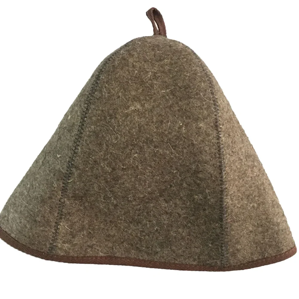 Sauna Felt Hats Sauna Bathwool Hat 34*26*0.3CM Banya Room Vaporarium Hats Adjustable Strap