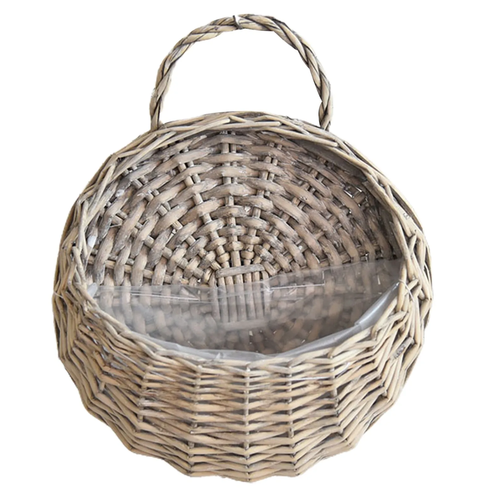 Flower Planter Wall Hanging Wicker Rattam Basket Garden Vine Pot Plants Holder Handmade Woven Hanging Basket Pot De Fleur DéCo 2