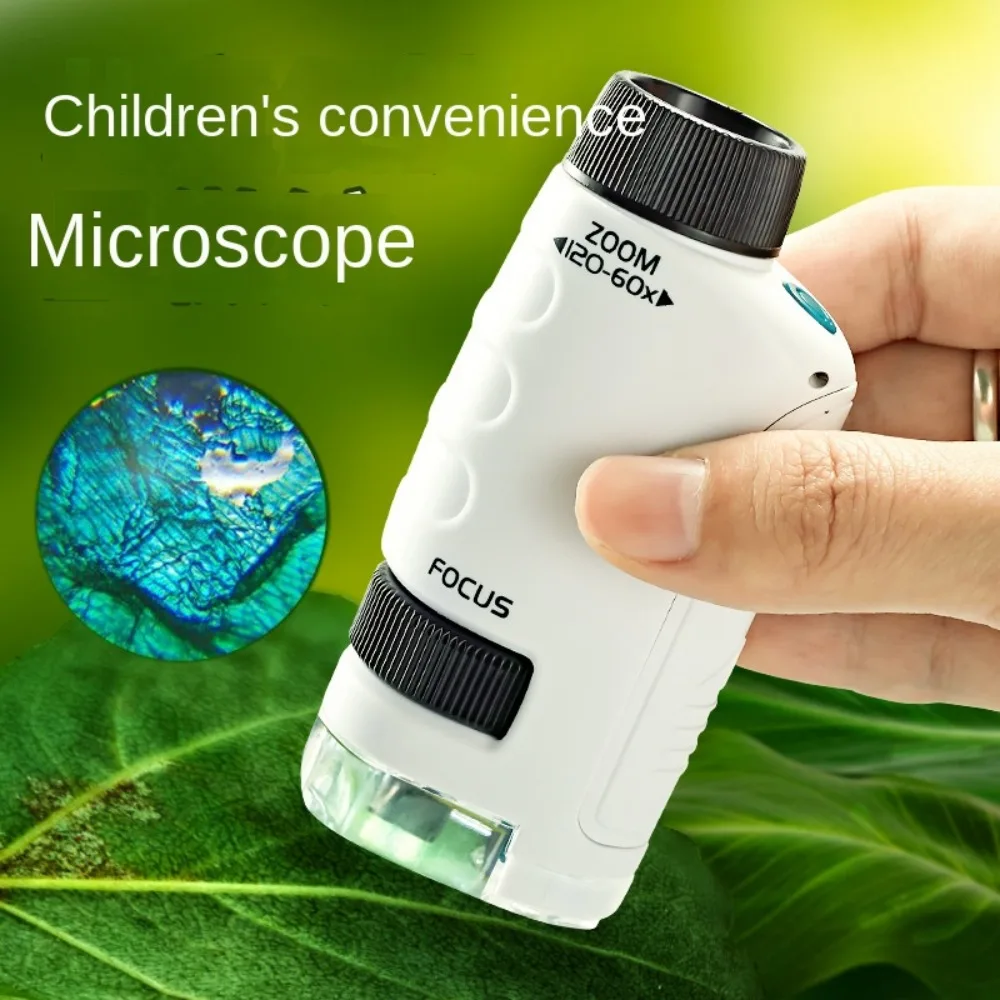 

Equipment Kids Science Science Experiment Microscope 60-120x Magnifying Glass Children's Microscope Hand-held Microscope