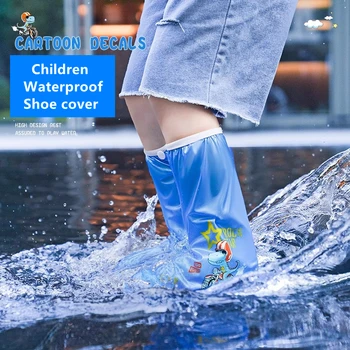 Children Rubber Waterproof Shoe Cover Kids Shoes Protectors Rain Boots For Outdoor Rainy Reusable Quality Non-slip Shoe Cover